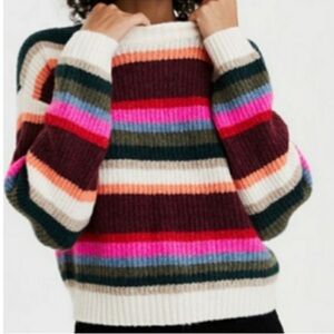 EUC AMERICAN EAGLE Striped Multicolor WomenS Juniors Sweater Size Small